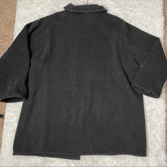 Eileen Fisher Grey Wool Cape Coat Jacket - Picture 7 of 7